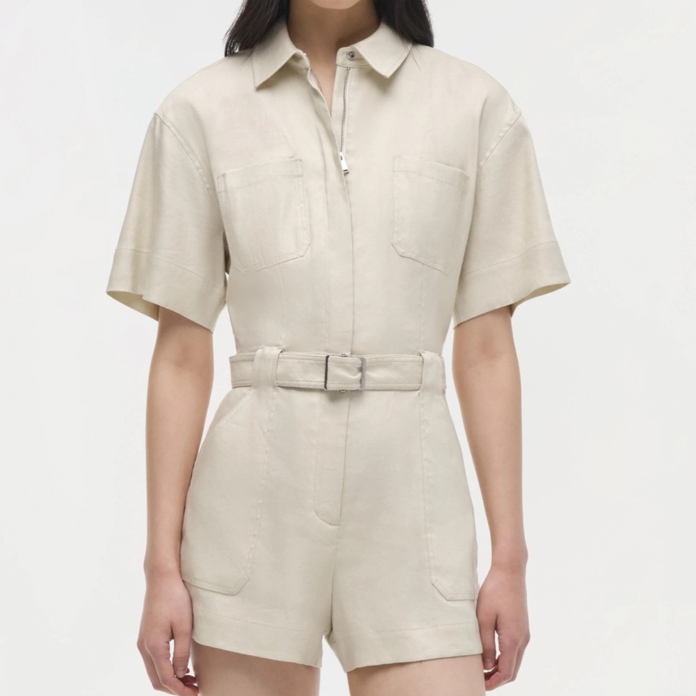 SIMKHAI Sand Linen Jumpsuit